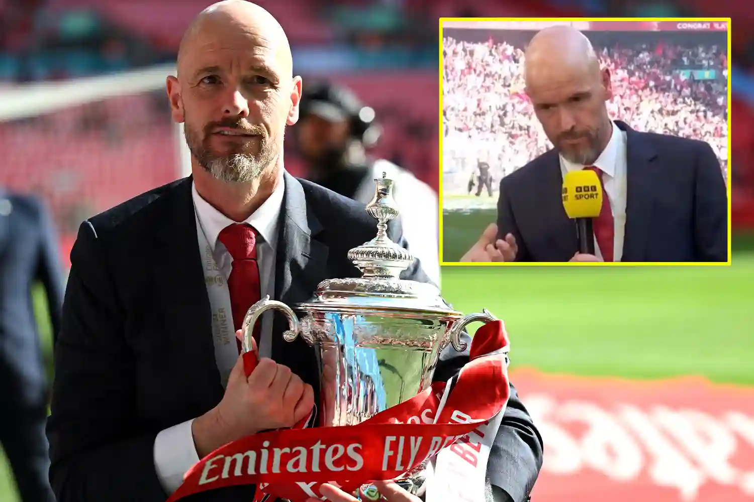 Alan Shearer défie Erik Ten Hag lors de l'interview épineuse de la Coupe post-Fa alors que le patron de Manchester United reste étroite à l'avenir