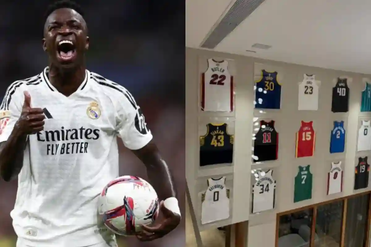 Vinicius affiche sa collection exclusive de maillots NBA signés avec une absence surprise