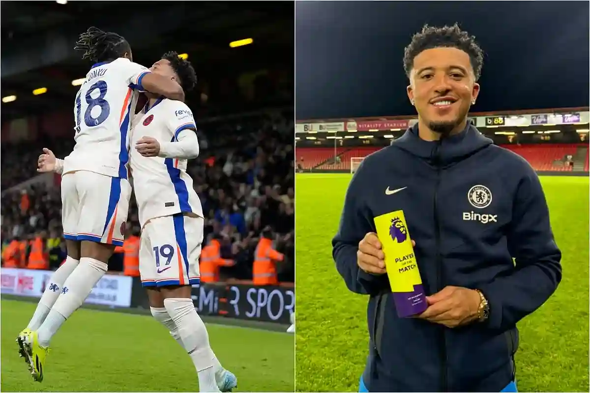 Premier League: Jadon Sancho fait ses débuts avec Chelsea, donne l'objectif de la victoire et son excapitan à United le félicite: Gardez ce sourire