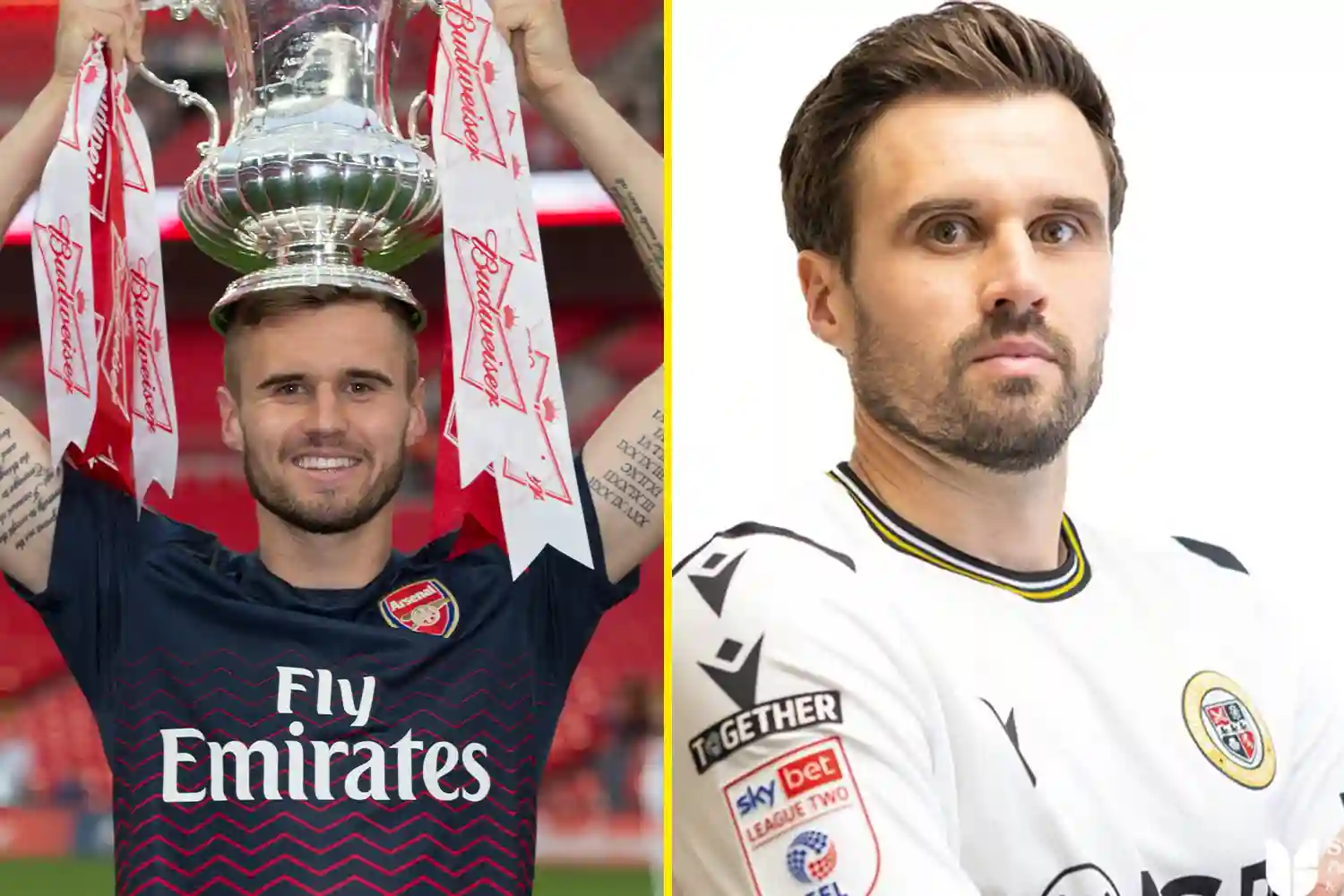 Arsenal Fans Favorite et Angleterre International Carl Jenkinson Signes pour la Ligue Two Tentime in Shock Move