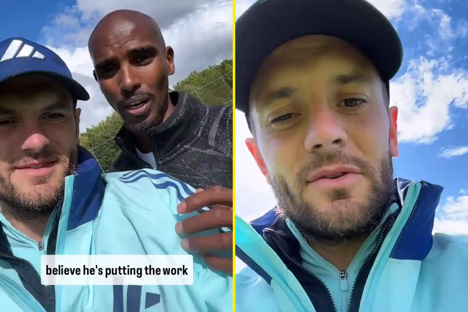 Jack Wilshere réduit dans la légende olympique Sir Mo Farah alors qu'il faisait une énorme annonce pour laisser une femme en plaisantant sur les «chevilles en verre»