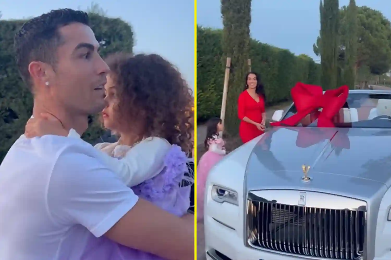 Georgina Rodriguez a surpris Cristiano Ronaldo avec des fous 250 000 £ Rolls Royce qui l'ont laissé perdu pour les mots