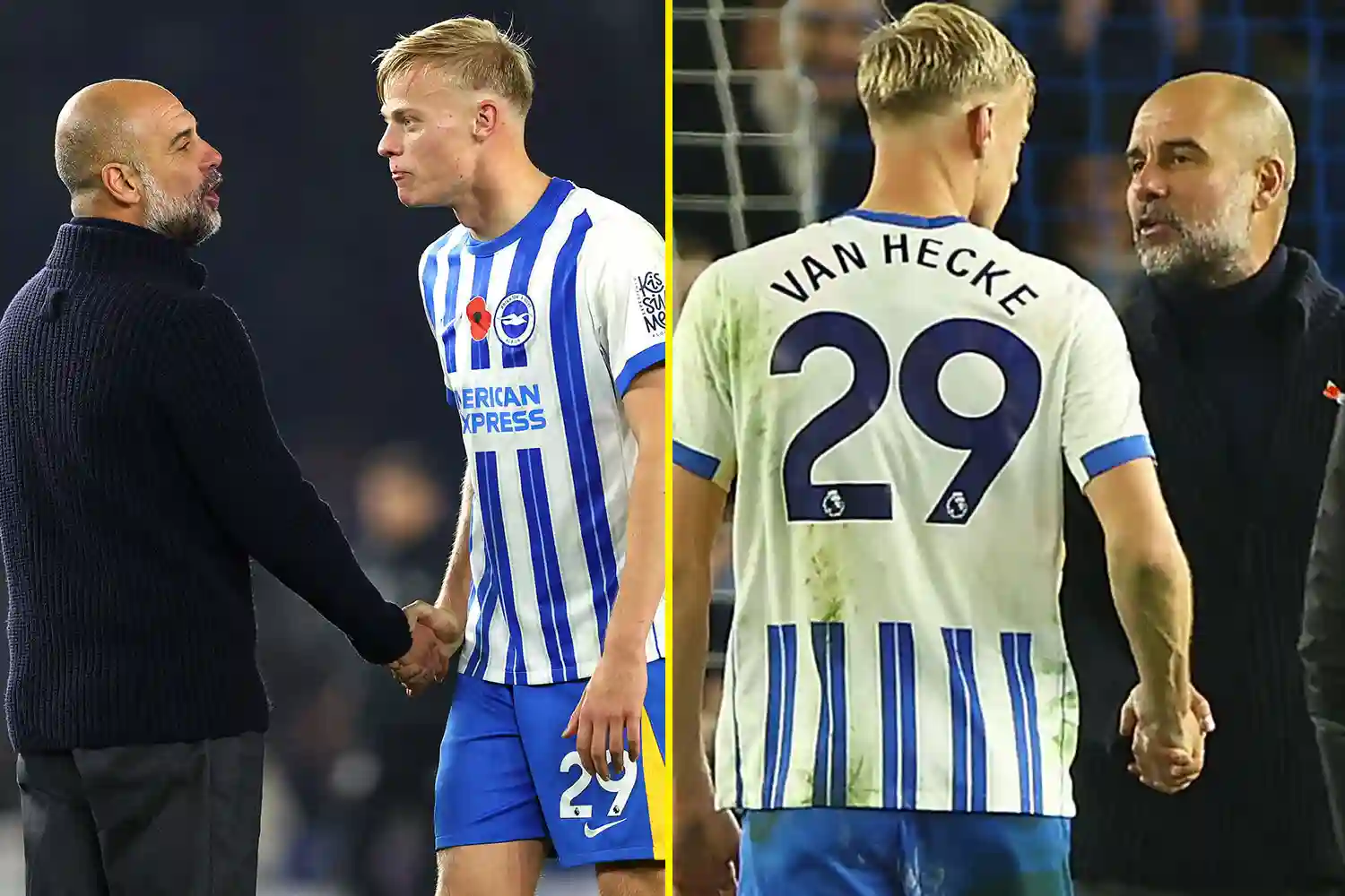 Pep Guardiola en échange chauffé avec Brighton Star alors que Man City Boss révèle ce qu'il a dit au défenseur