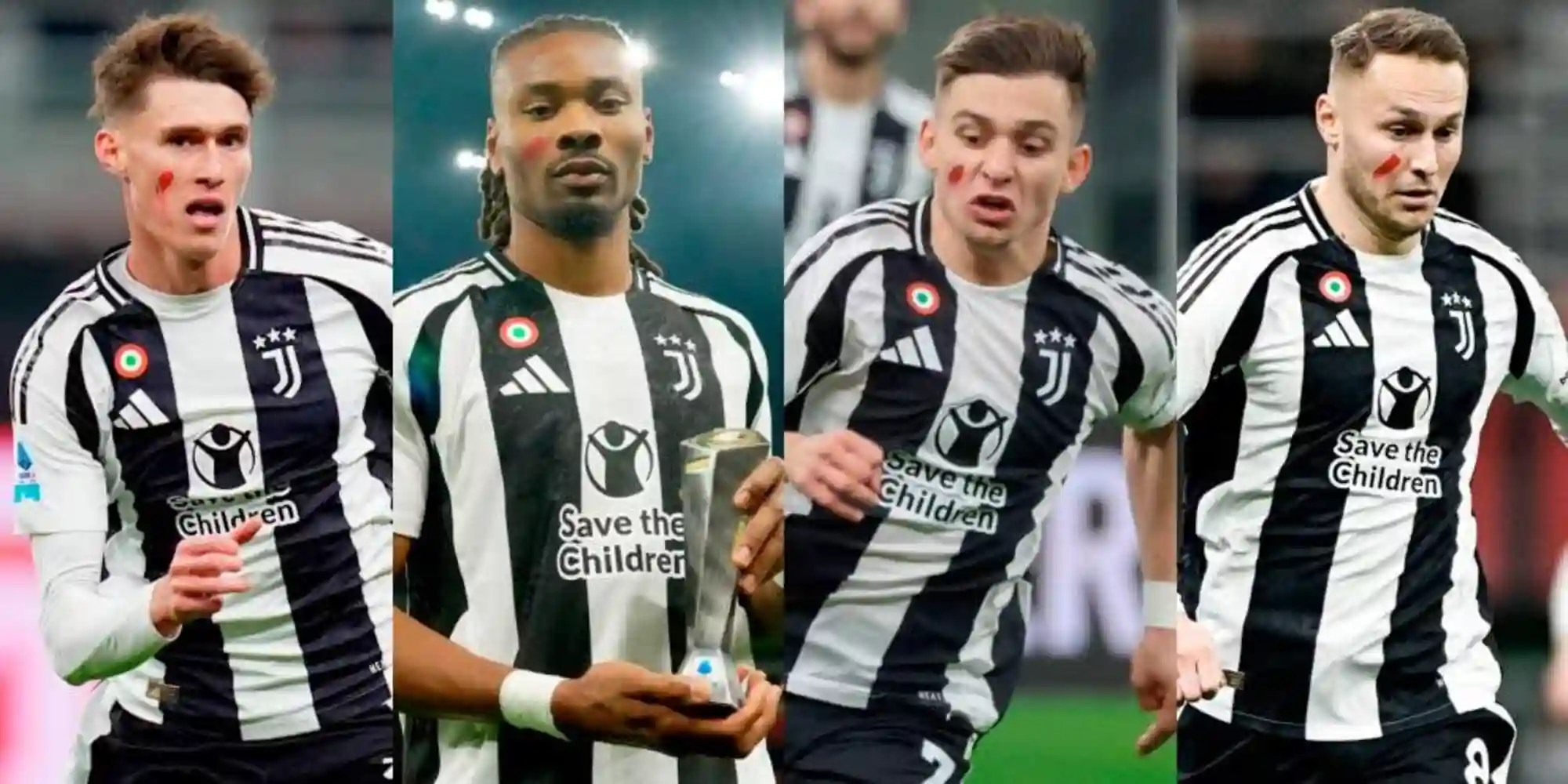 Représentations de la JUVE: exponentielle Savona, Cats tous noirs, Thuram fondamental