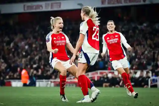 Arsenal Women’s’s’s Alessia Russo 2e dans les buts de la WSL marqués en 2024, avec 14!