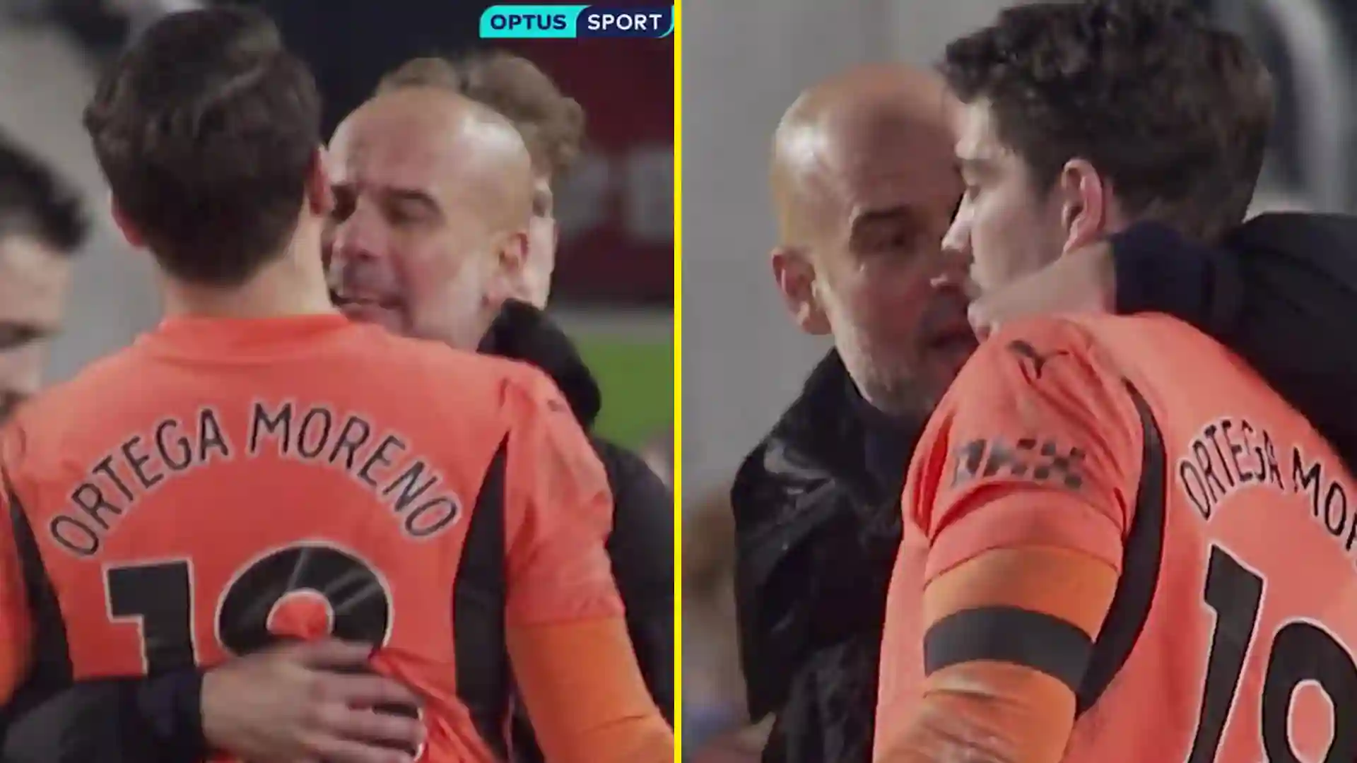 Pep Guardiola crie au gardien de but Stefan Ortega sur le terrain après que Manchester City Blow 2-0