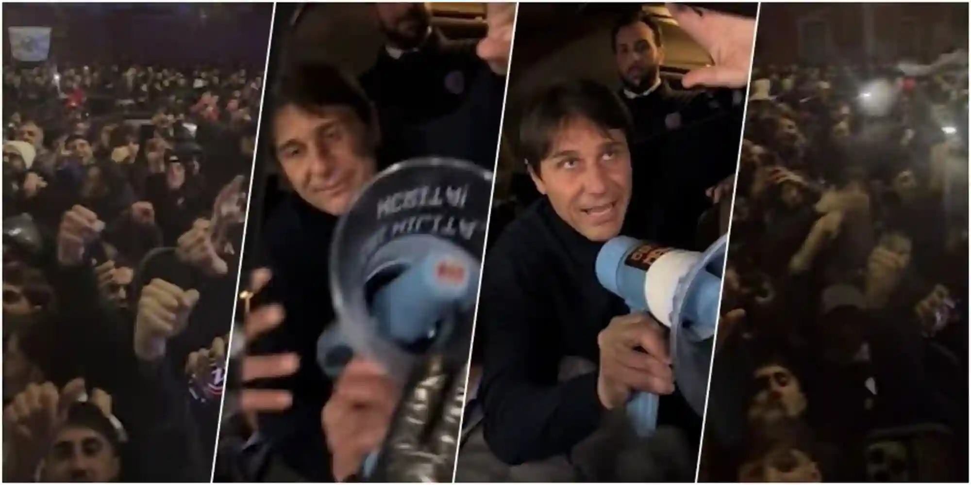 Conte, le discours du roi: il retourne à Naples et arrive les fans sur le scuditto