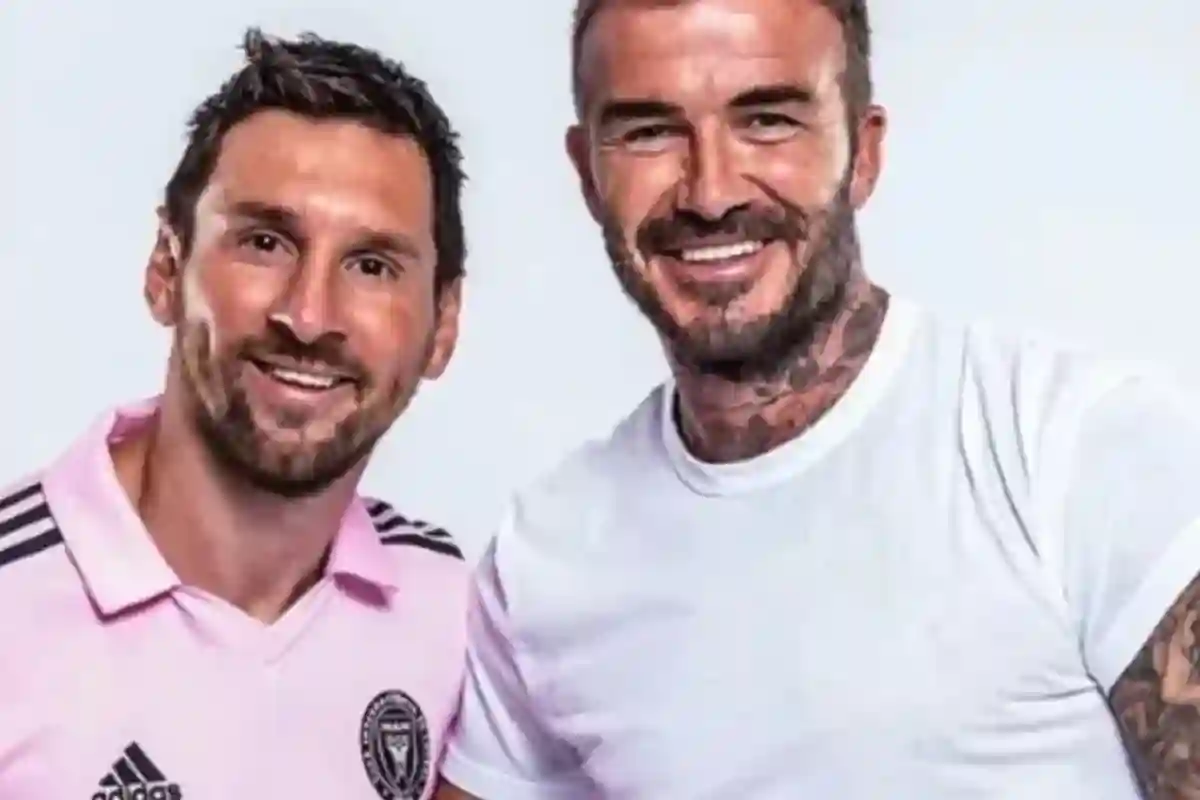 Beckham sur Messi: Vous pouvez voir l'insigne du Barça sur sa jambe et même sur sa bouteille d'eau