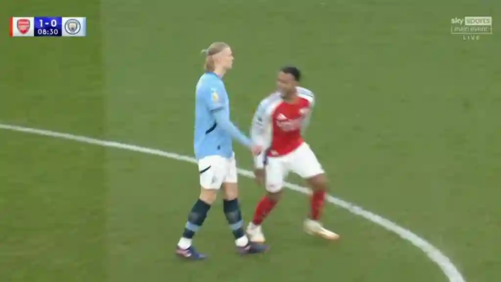 Gabriel se venge sur Erling Haaland avant la célébration de son coéquipier d'Arsenal